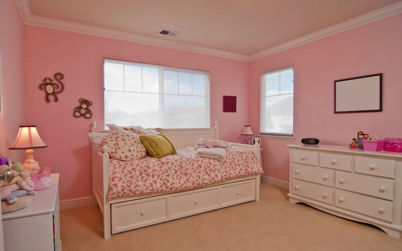 Child’s bedroom painted with eco-friendly, non-toxic paint